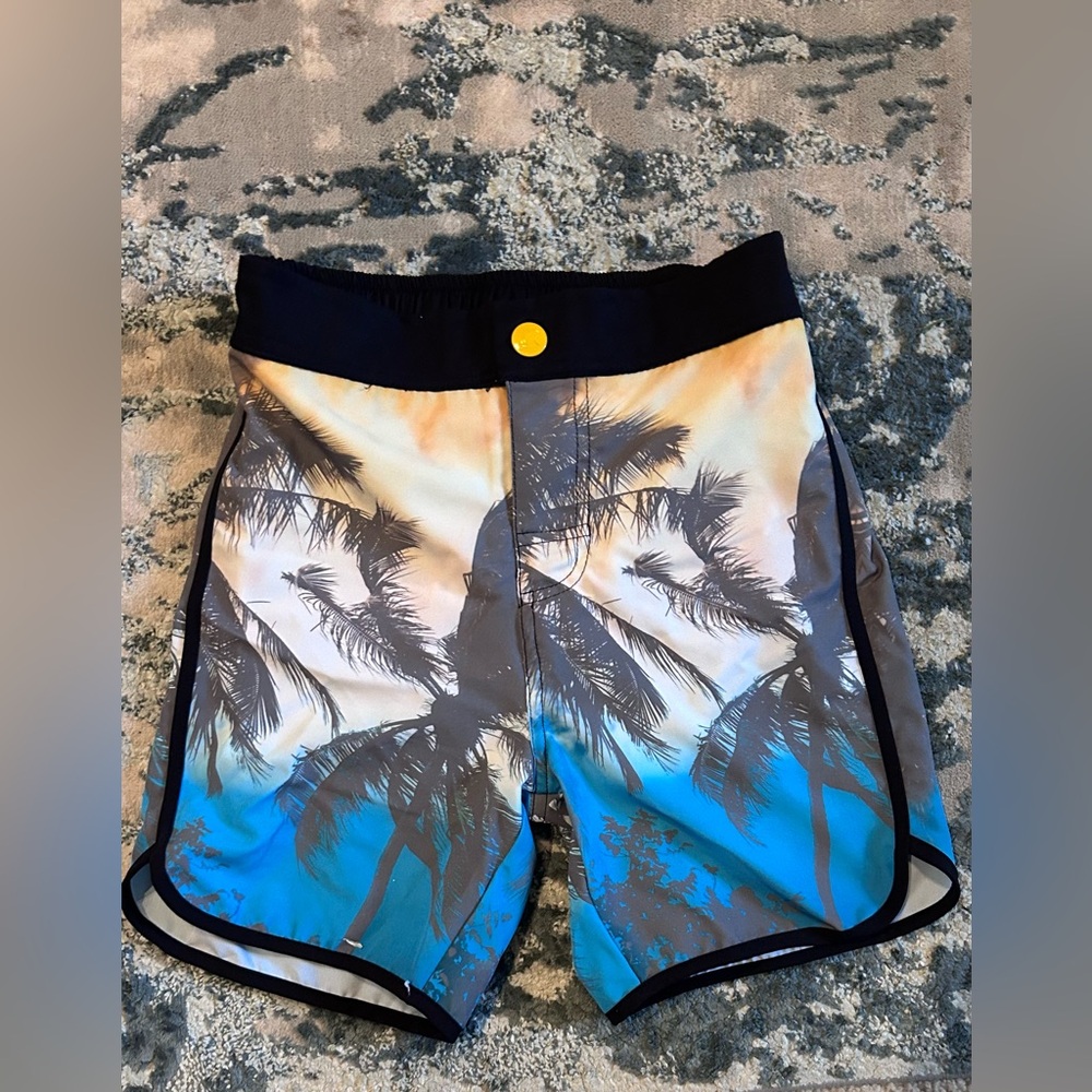 Tropical Palm Kids Swim Trunks